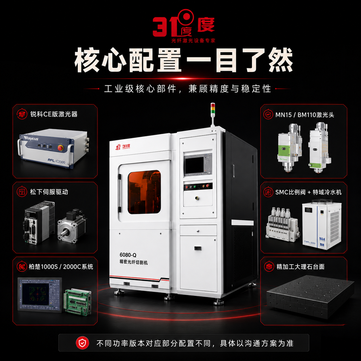 31度6080-Q精密光纤切割机 产品图片