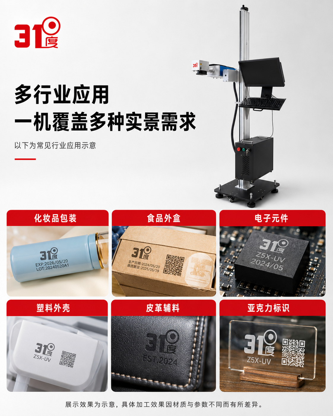 31度Z5X光学深雕紫外打标机 产品图片